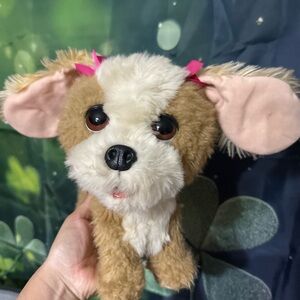 Plush Puppy Stuffed Animal - Brown & White Soft Toy